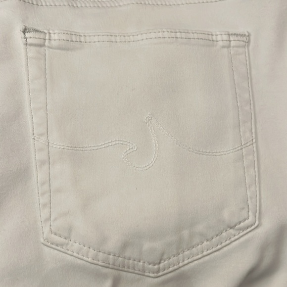 AG Adriano Goldschmied White Mid-Rise Cigarette Pants SZ 30R - Picture 6 of 9